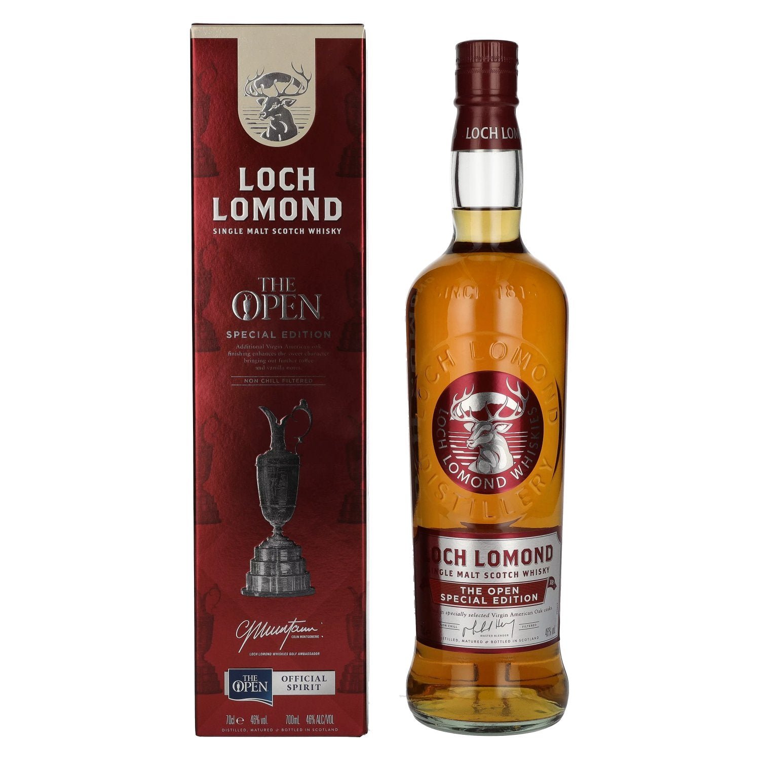 ad15866c293eba56f1e650d2a0c6211ab2e2bc76bf0a367ea2835811edddc4d0.jpg Loch Lomond THE OPEN Single Malt Special Edition 46% Vol. 0,7l in gift box - Image 1