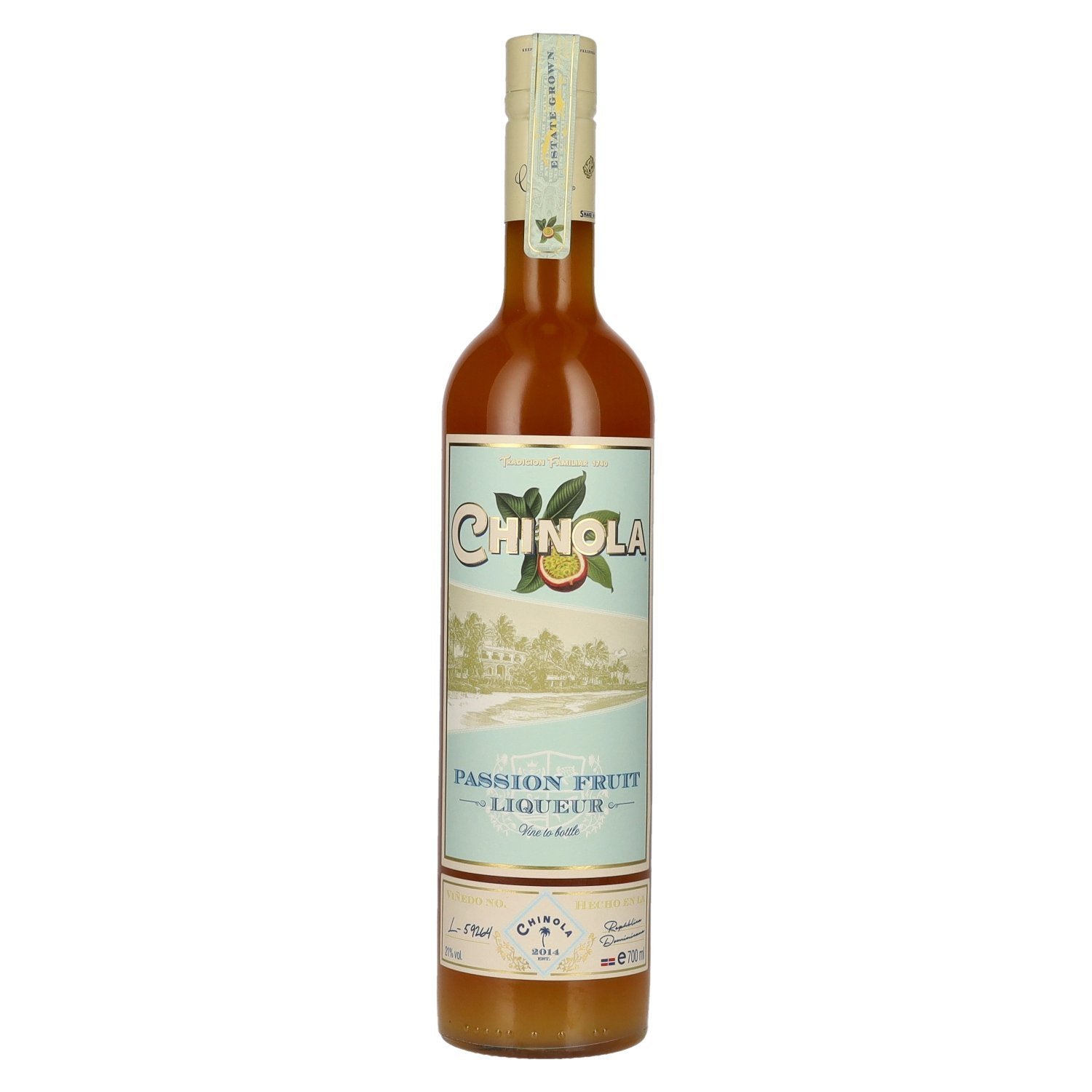 ad8a4e54afb443b73443d4e993663f47657dd0e8bd95692494e90894bc0036a4.jpg Chinola Passion Fruit Liqueur 21% Vol. 0,7l - Image 1