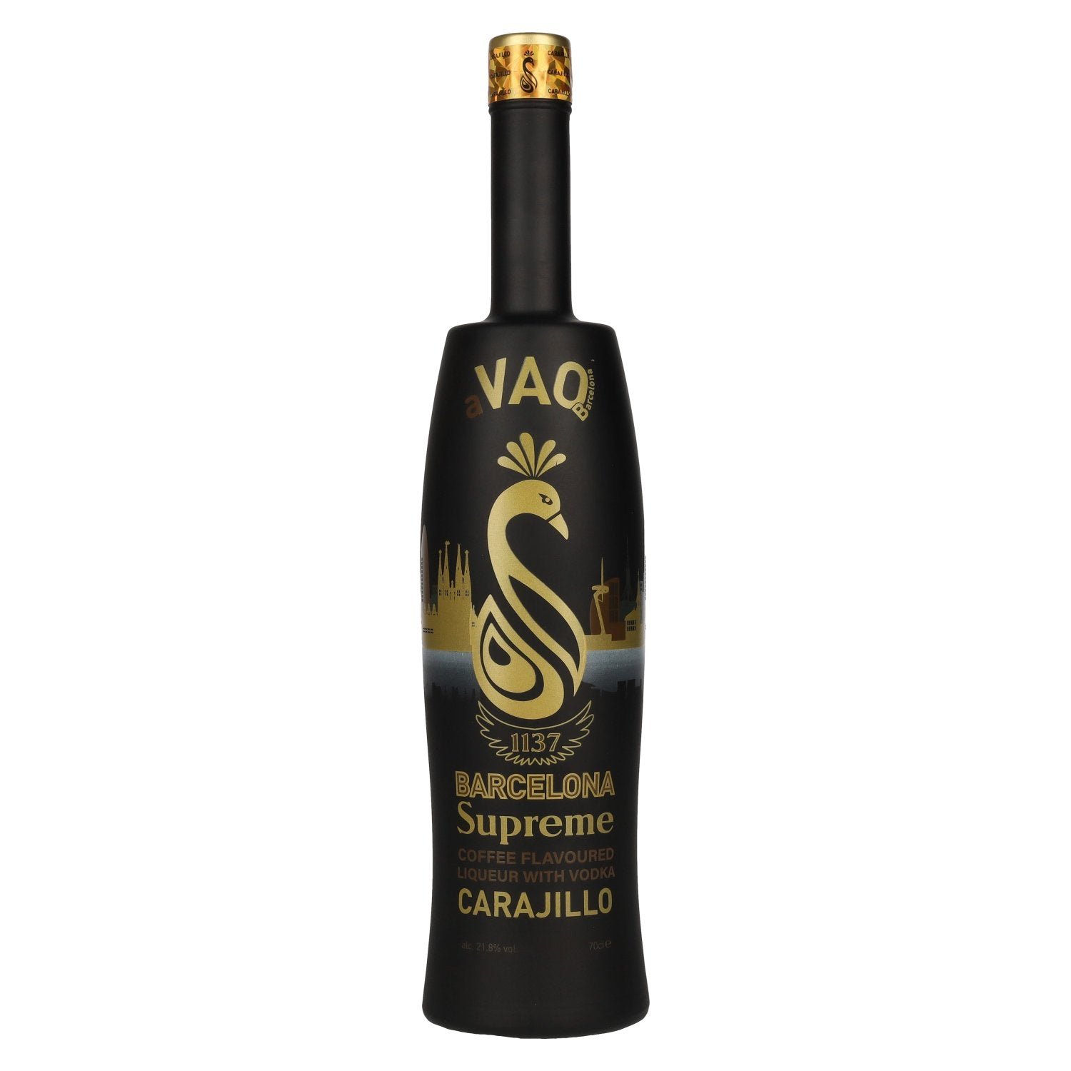 af8dd9656da0379cbff9987ef03787be6bd35c72d89cd442327a06423abe37a8.jpg aVAO 1137 Barcelona Supreme Coffee Flavoured Liqueur Carajillo 21,8% Vol. 0,7l - Image 1