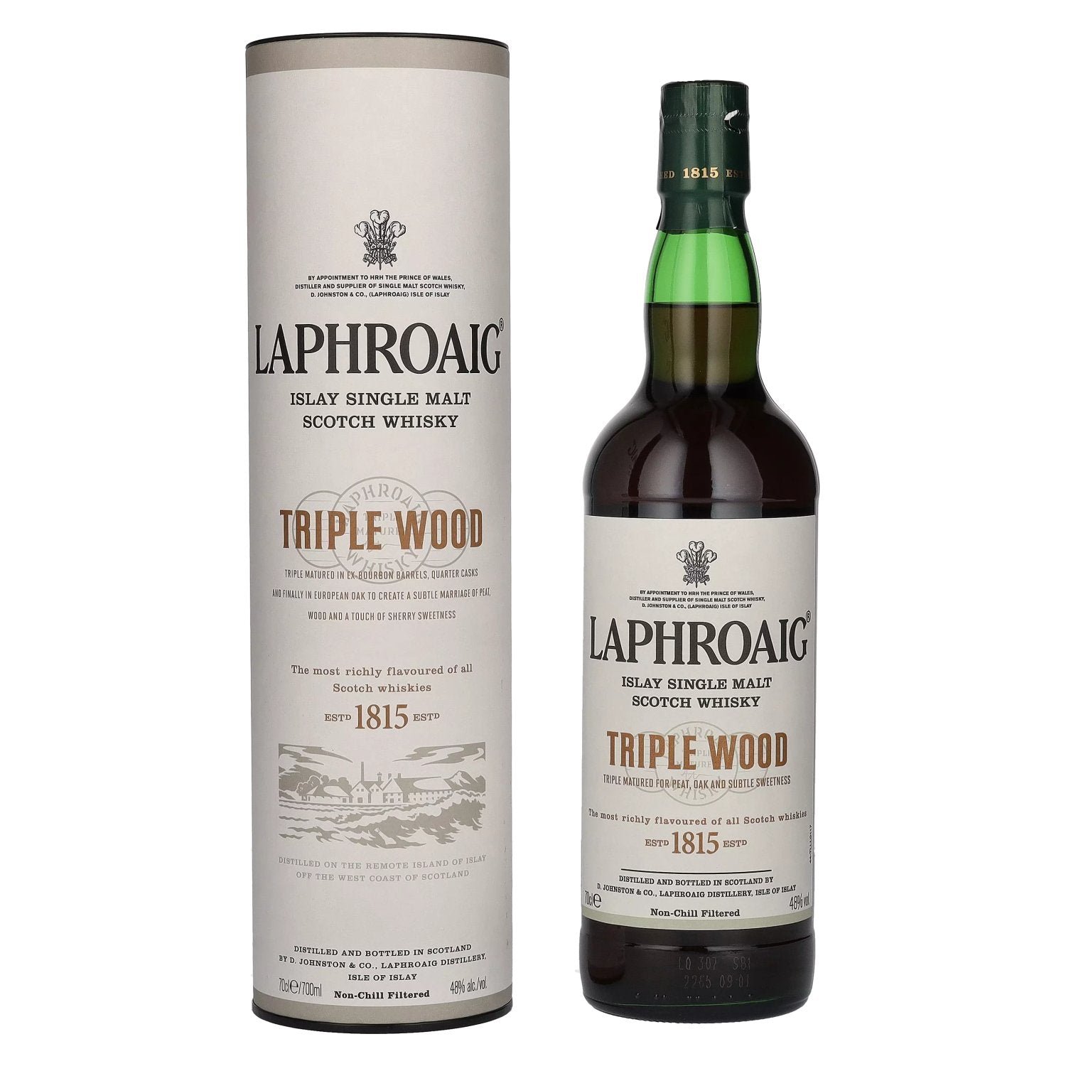 b3c41c50b8a81c853ff98dc7d53be74bd1945a28181bcd88ac135c350da79ac0.jpg Laphroaig Triple Wood 48% Vol. 0,7l in gift box - Image 1