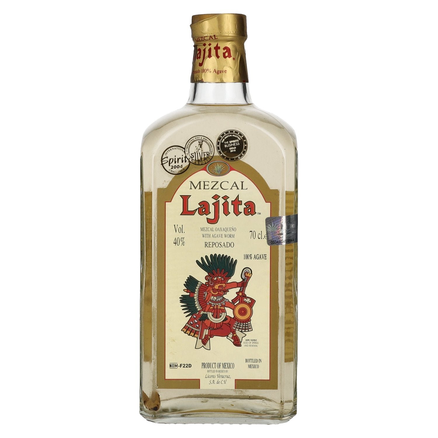 b89df5493edbf593136623ffc2b0772a84865100104b491851d8c5be3be58064.jpg Lajita Mezcal REPOSADO with Agave Worm 40% Vol. 0,7l - Image 1