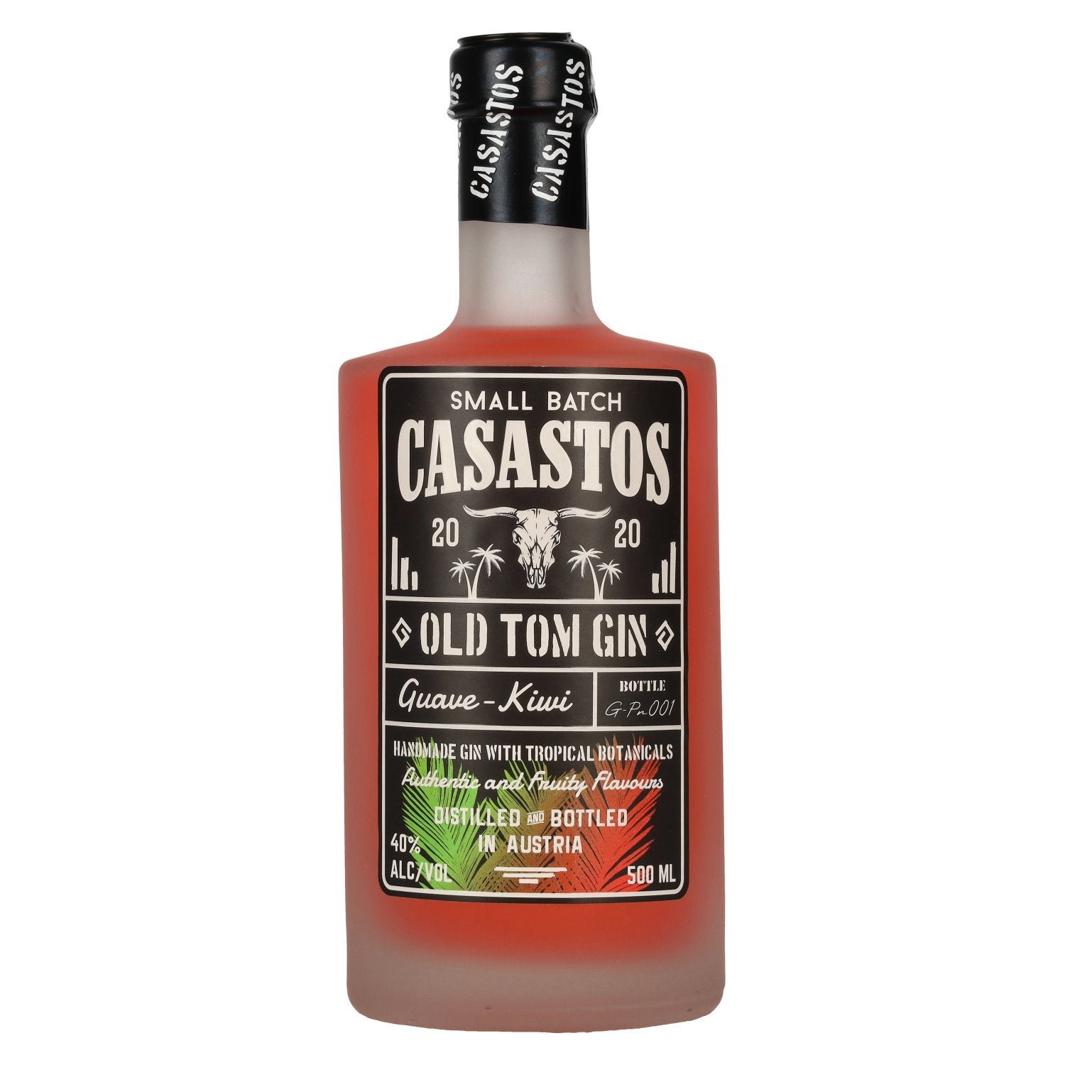 bbd5cf4f8b2dcb5e6abb10964c861a5848786ab3941756ce0f87c47d140ea49b.jpg CASASTOS Old Tom Gin Small Batch Guava-Kiwi 40% Vol. 0,5l - Image 1