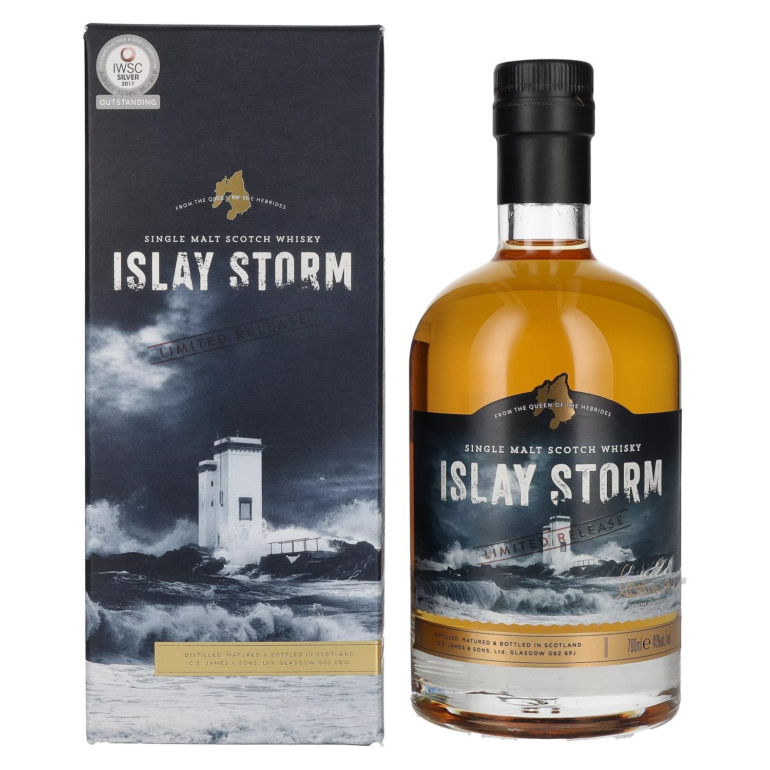 be58396074770db1c262fa1a22484dca1bcf6620e19da65ef45ede53cafc3891.jpg Islay Storm Single Malt Scotch Whisky 40% Vol. 0,7l in gift box - Image 1