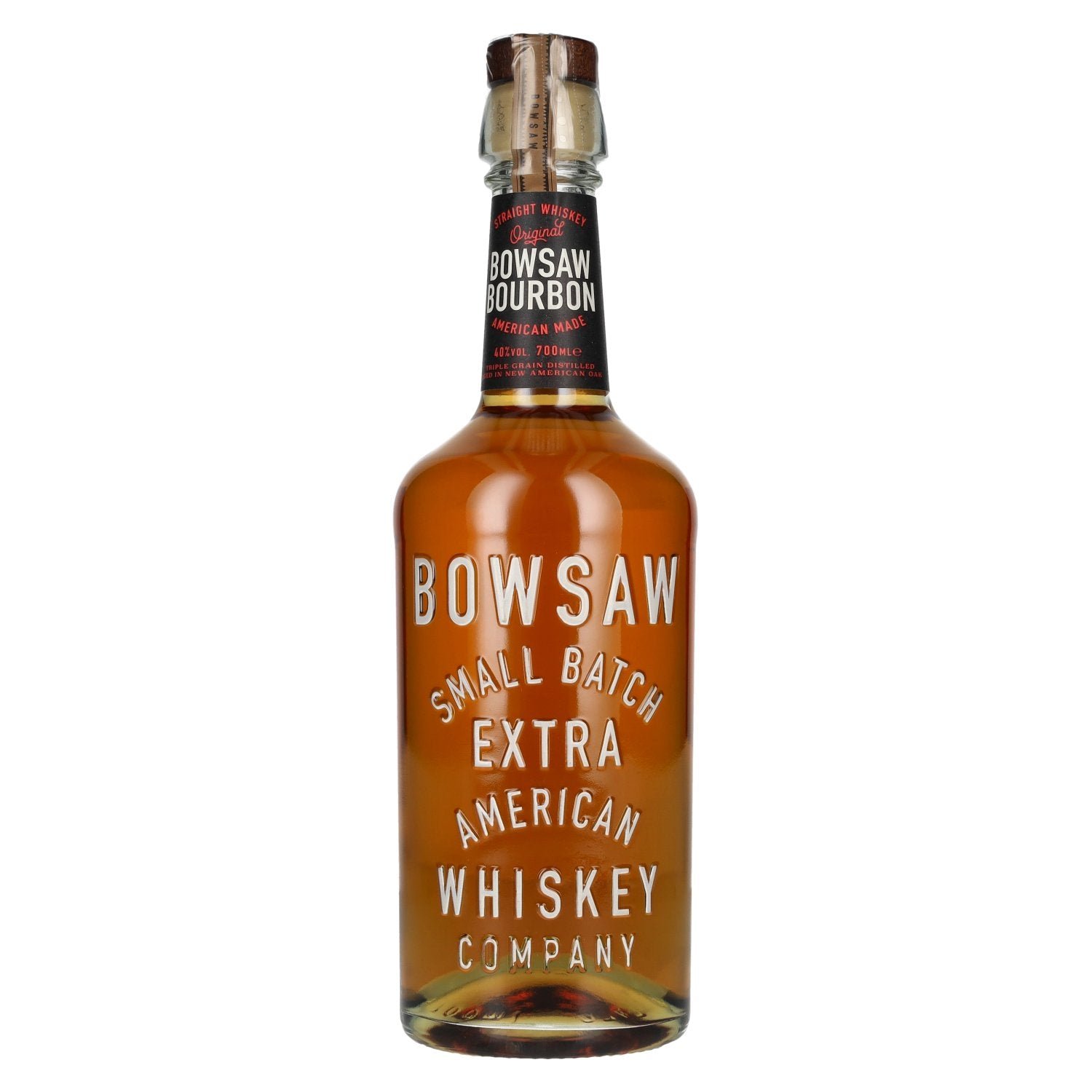 c1bd56443c186785f8304937309a49a2fff7f6ff2273e05bed4f09ae9b4163de.jpg Bowsaw Original 100% Straight SMALL BATCH BOURBON 40% Vol. 0,7l - Image 1