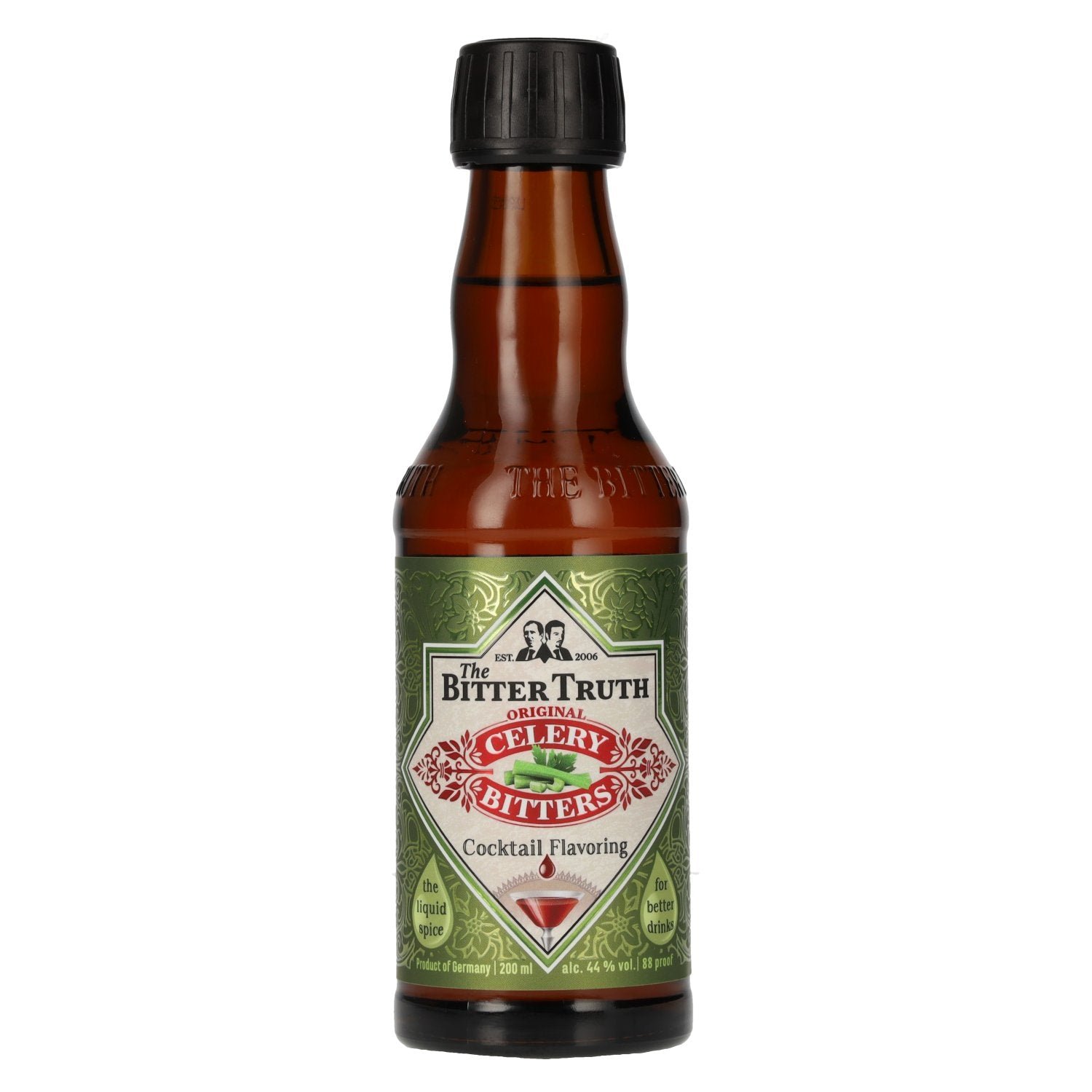 c278d042ea5edac36ea4a31284686452b9495c8065b3a03b5a1a73fb55e4d913.jpg The Bitter Truth Original Celery Bitters 44% ABV 0.2l - Image 1