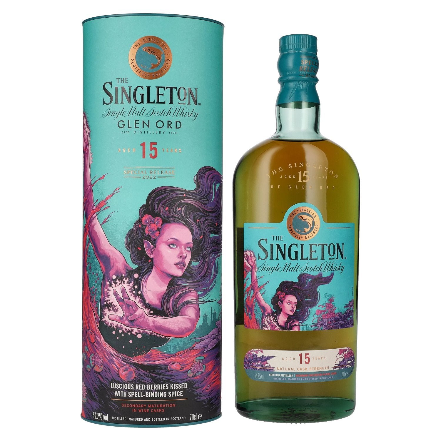 c2dba72918f1bd35f2386d66b16647af81c814d9fe6d5e33a06ff81dd2ba7519.jpg The Singleton GLEN ORD 15 Years Old Single Malt Diageo Special Release 2022 54,2% Vol. 0,7l in gift box - Image 1
