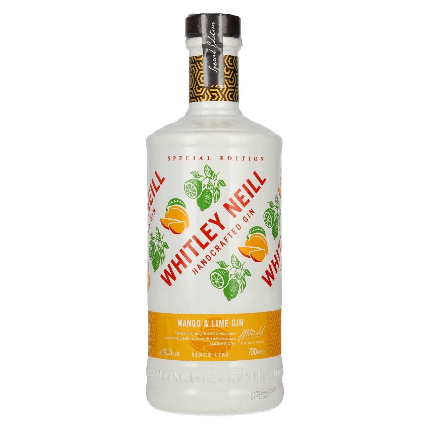 c3270ec3fe88375ee5b25b02eb5eefe7055afb6770d5ff490db8d7f17688f203.jpg Whitley Neill MANGO & LIME GIN Limited Edition 41,3% Vol. 0,7l - Image 1