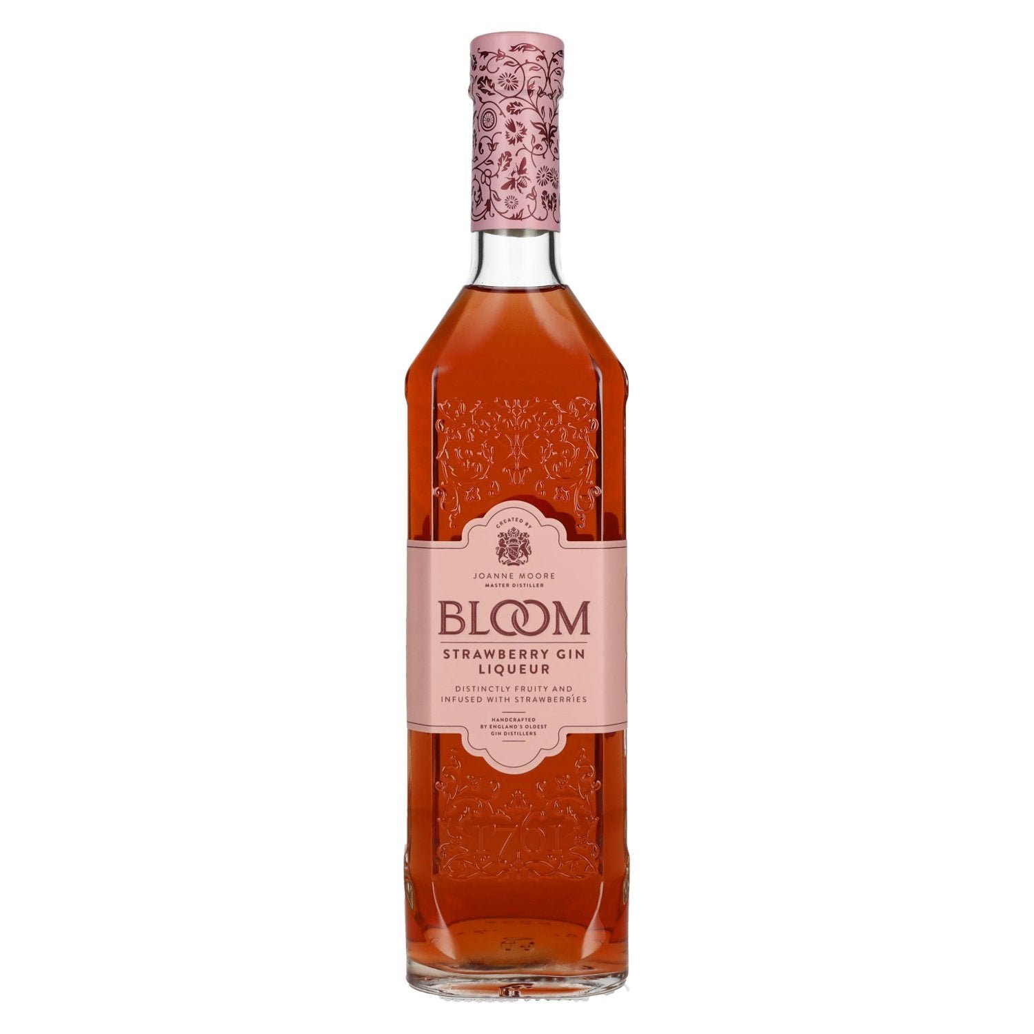 c391e95519624d2a89934e20d96fd9fbbdedaaa63a562561dc7feecdedfe8a5f.jpg Bloom Strawberry Gin Liqueur 25% Vol. 0,7l - Image 1