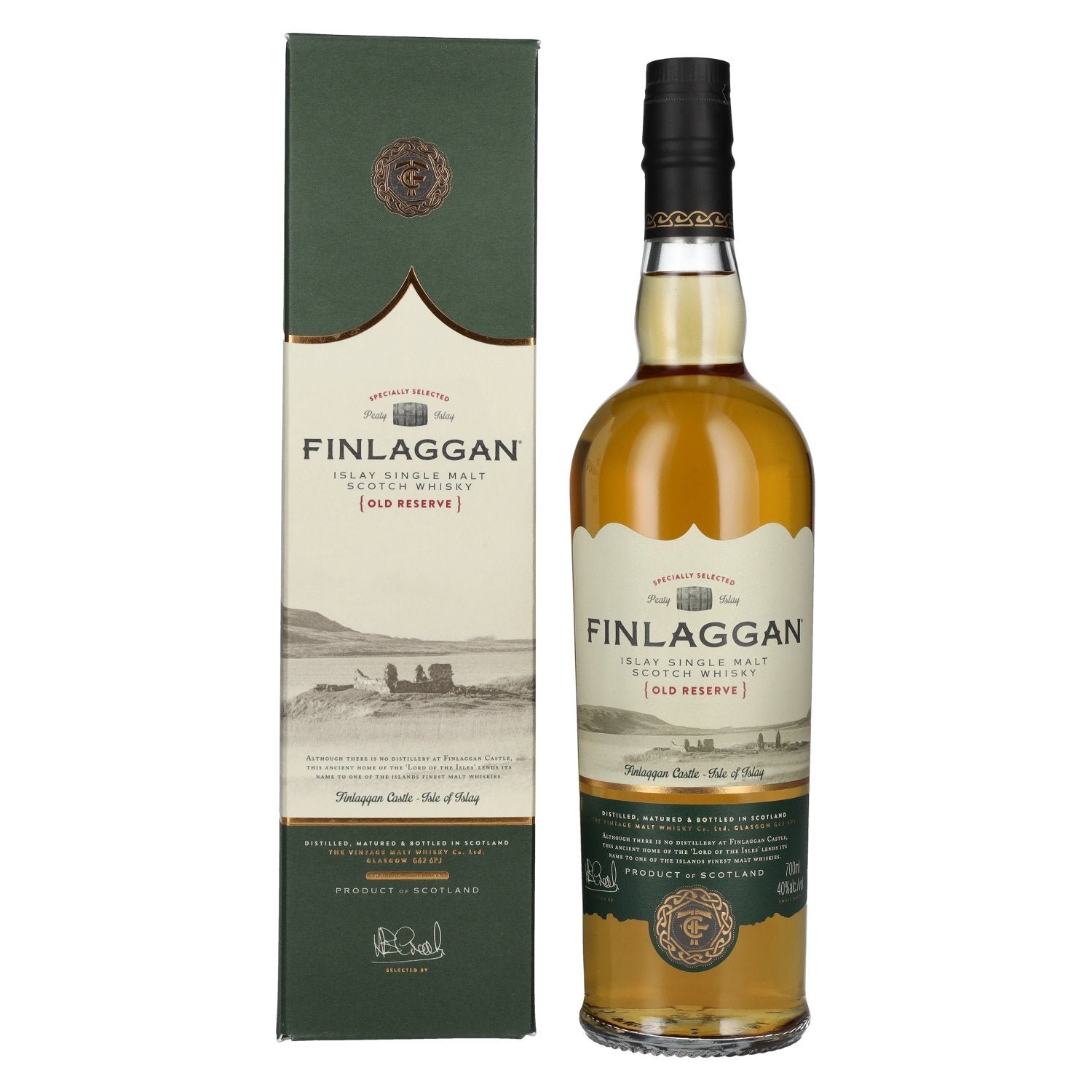 c6243c10959d1d3f02012ba46546d9c584fdb9c9acae2827b7e00b1d59adffcc.jpg Finlaggan Old Reserve Single Malt 40% Vol. 0,7l in gift box - Image 1