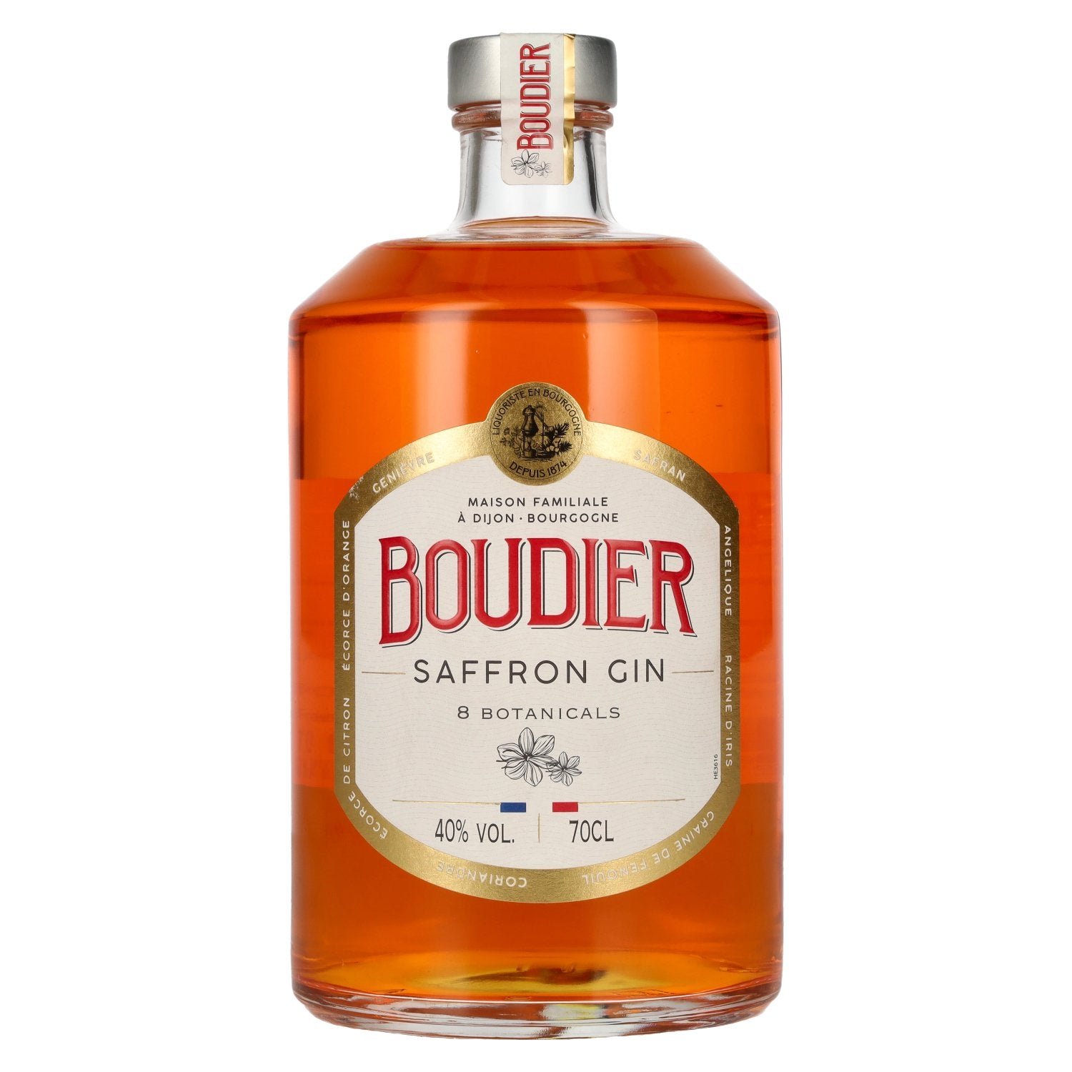 c9e99284dcf049496ec2051d30af55a1a1089b34be368d9a2a10db16960ca978.jpg Boudier Saffron Gin 40% Vol. 0,7l - Image 1