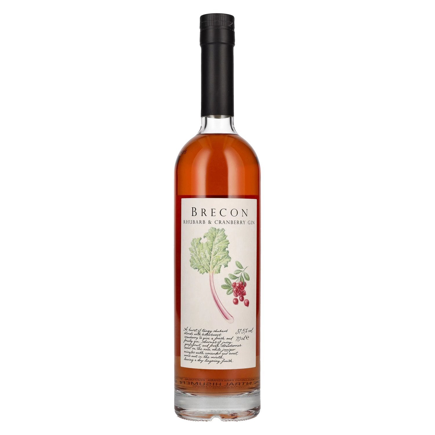 cc05b148d0a348cacd688f10a1e0bd3416ade484a64244dd1920e56f377e6ed4.jpg Brecon RHUBARB & CRANBERRY Gin 37,5% Vol. 0,7l - Image 1