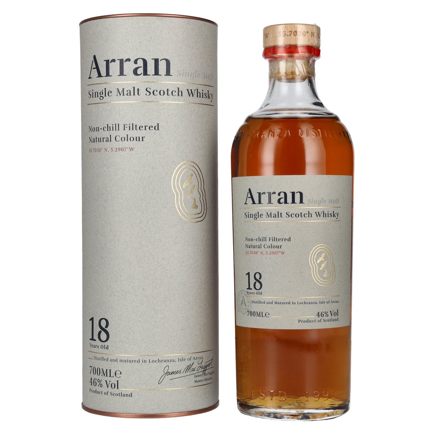 ceff0c612d6c71c8a83eeae43443bf0757cb187fedd309ed3c6a7b188ba12234.jpg Arran 18 Years Old Single Malt 46% Vol. 0,7l in gift box - Image 1