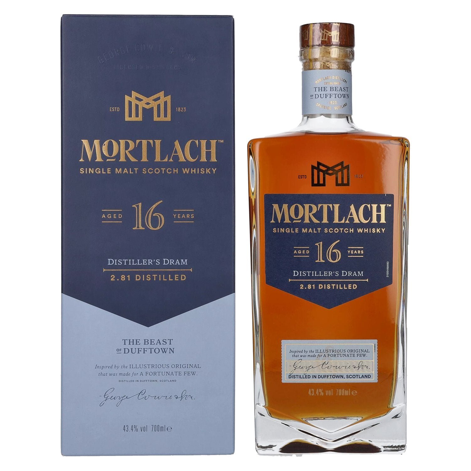 cfcb06c3f135ab9156b8b1d9db60f4a0957c5f546e5067b0aa576d954acacc0d.jpg Mortlach 16 Years Old DISTILLER'S DRAM Single Malt 43,4% Vol. 0,7l in gift box - Image 1