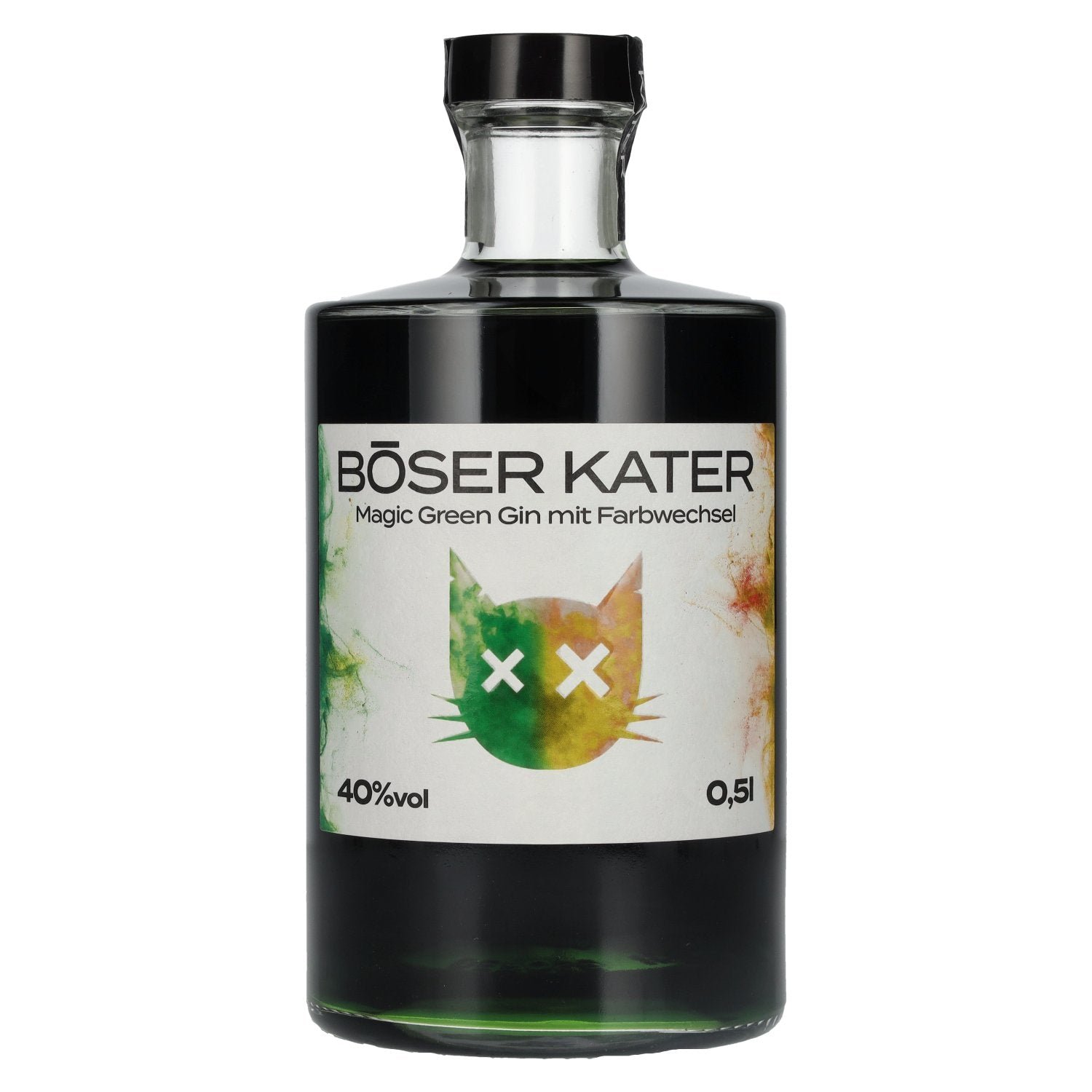 d02918b936e57437f1835a1058ac2e2431c16313d790d46250017b697a2f19df.jpg Böser Kater Magic Green Gin 40% ABV 0.5l - Image 1