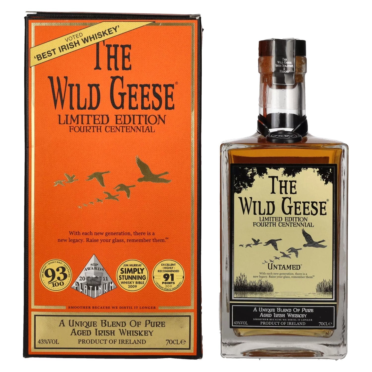 d2534d6a4fa655e3dec1cc7c7be5b3708ffde474267bc2dd81db74ad2e6f1cda.jpg The Wild Geese 4th Centenary Limited Edition 43% vol. 0.7 l in a gift box - Image 1