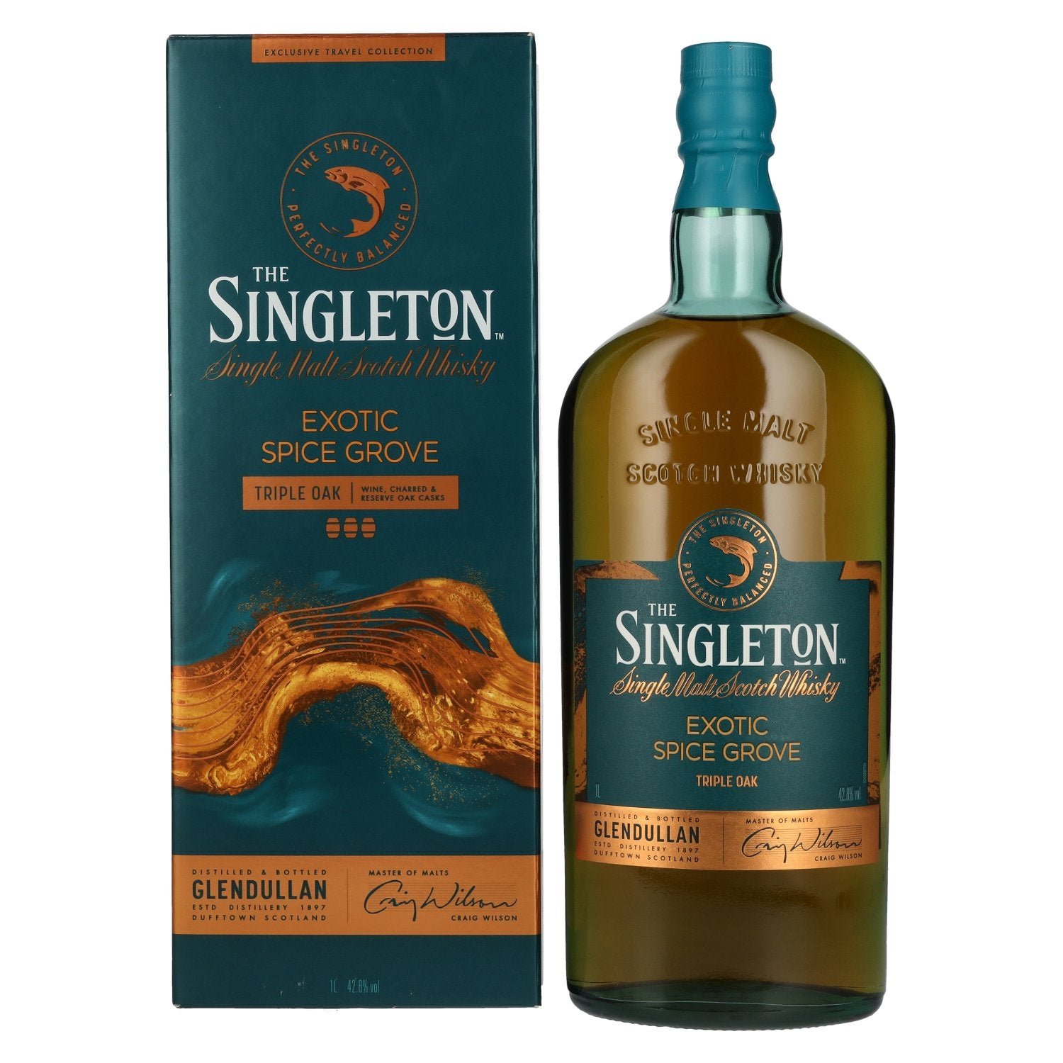 d33873ad2b39abf9467a8adc2f7a54e631ee036eac0c72cdaa425df02ed241d9.jpg The Singleton Glendullan EXOTIC SPICE GROVE Single Malt Scotch Whisky 42,8% Vol. 1l in gift box - Image 1