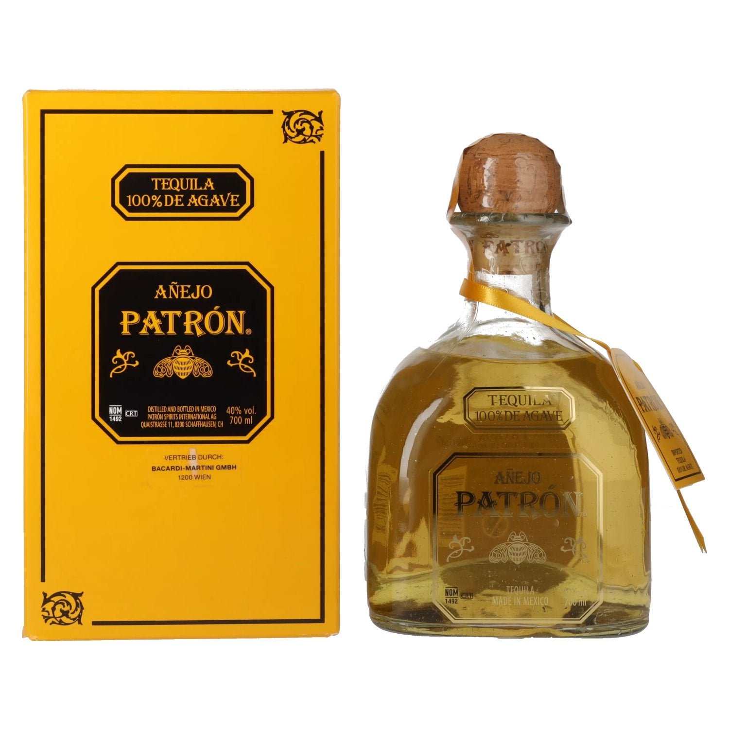 db3cb13a1031b52c0466c831165e9b718ac0534ef030c15c154e460f57fb0561.jpg Patrón Tequila Añejo 40% Vol. 0,7l in gift box - Image 1