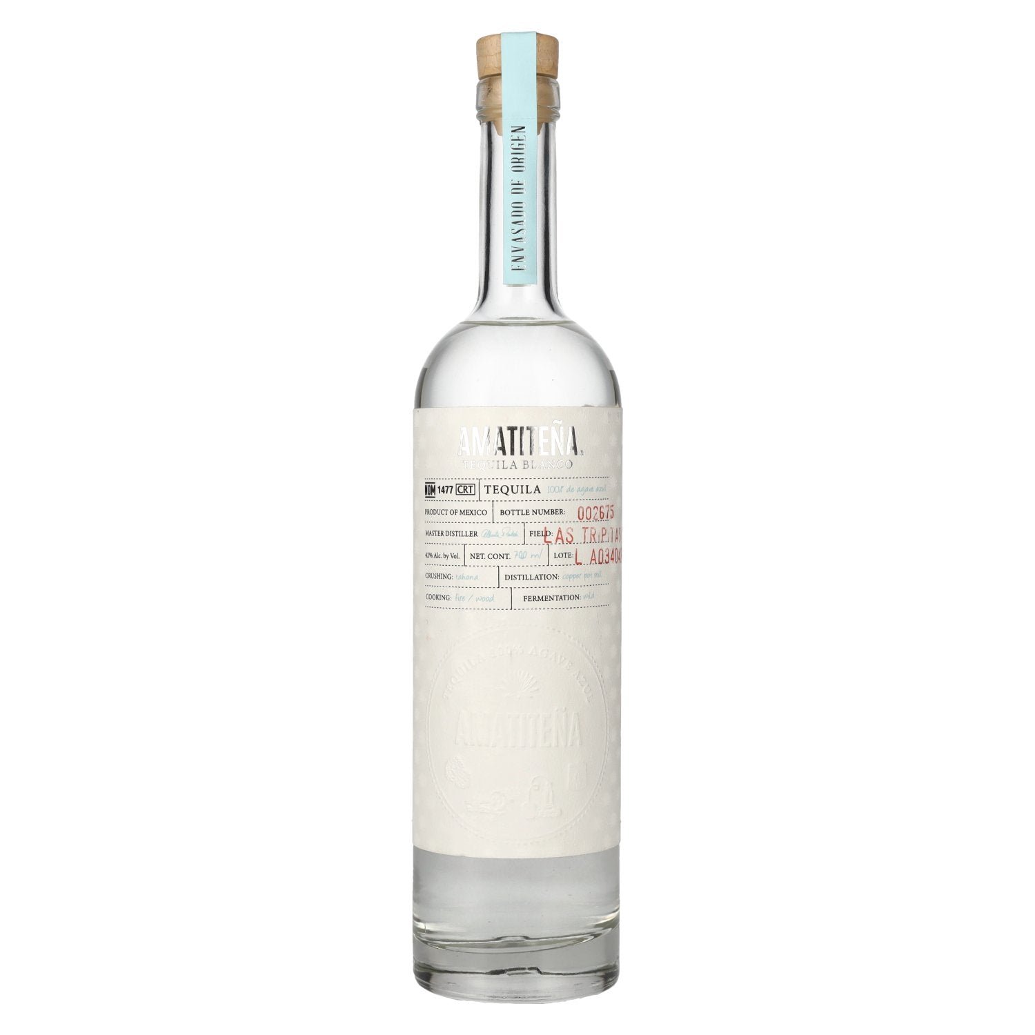 debf75233c0aa799661093eb9b87d6f479b94171b53707cc899365dae1f0a709.jpg Amatiteña Tequila Blanco 100% Puro de Agave 42% Vol. 0,7l - Image 1