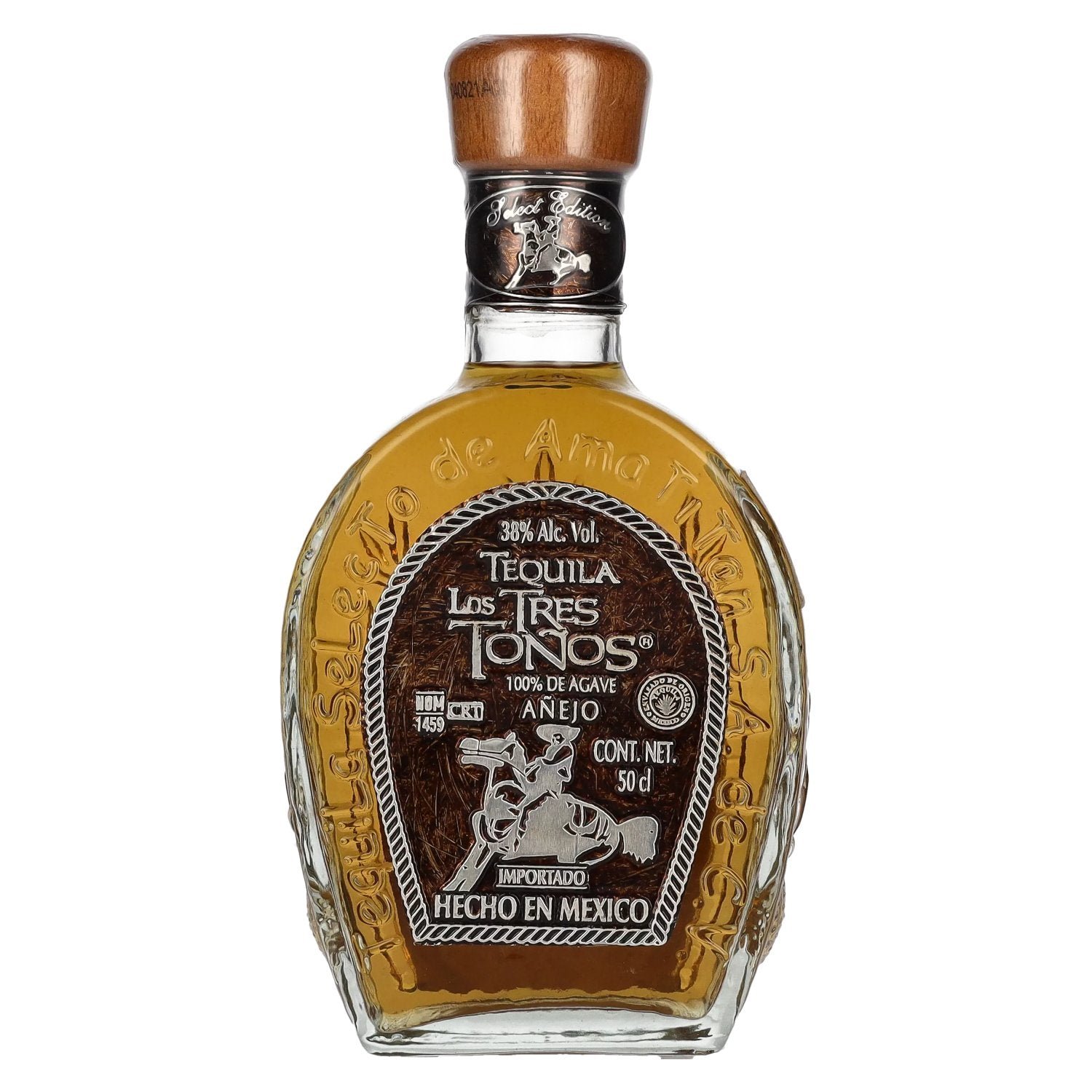 dfe1021fd687feb4e0e031e2b7e34bfecd0ee35e806b67f02a298bf492224ab1.jpg Los Tres Tonos AÑEJO Tequila 100% de Agave 38% Vol. 0,5l - Image 1