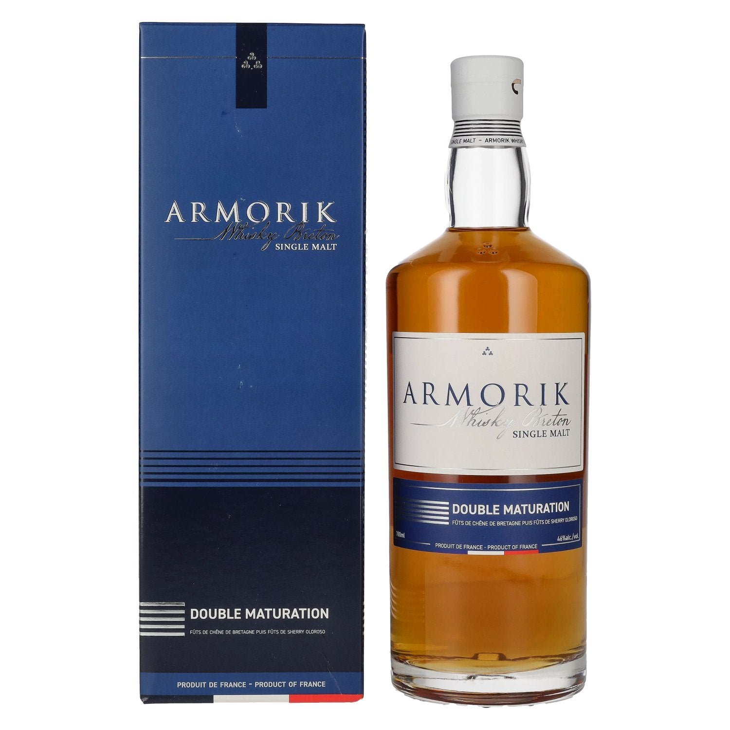 e3f49964f1000961c84c804cfa4d4660c61a3b87db74d05e6daf611a17689bc1.jpg Armorik DOUBLE MATURATION Whisky Breton Single Malt 46% Vol. 0,7l in gift box - Image 1