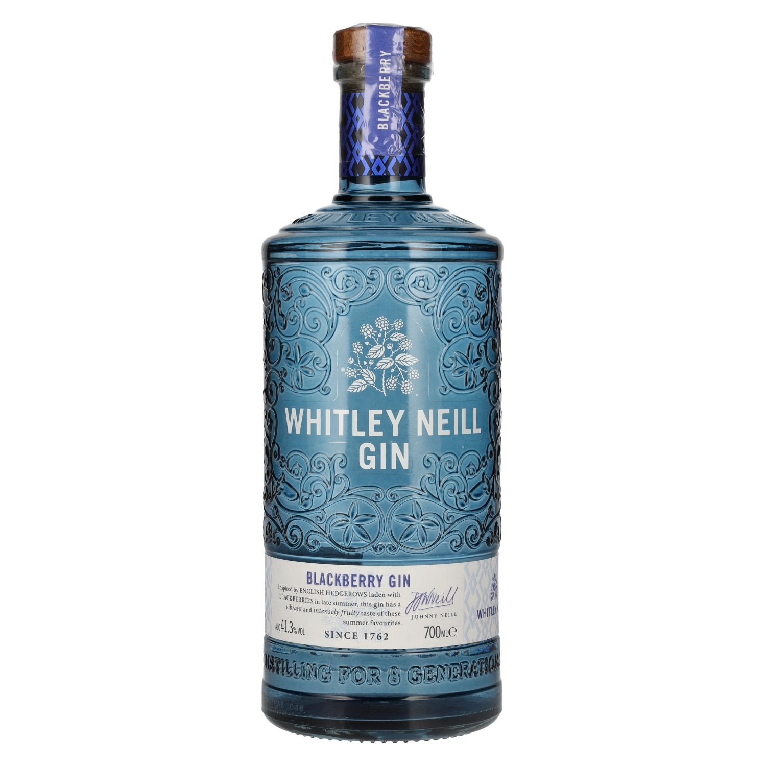 e50890f7ad7fea161e6381e0aad4c049cb19f4df7a892a10ec49be2aaffb1ddd.jpg Whitley Neill BLACKBERRY GIN 41.3% Vol. 0.7l - Image 1
