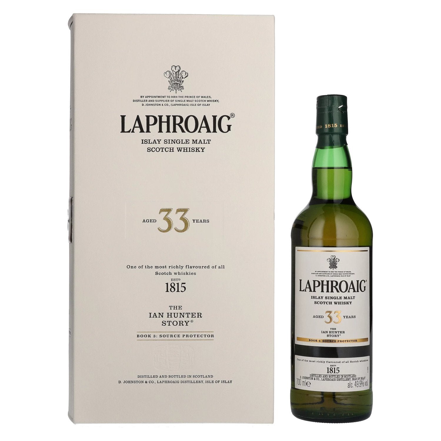 e76e1f317ea9791077924522354dc014789221107584dad734967e333bf5b530.jpg Laphroaig 33 Years Old The Ian Hunter Story Book 3: Source Protector Limited Edition 49,9% Vol. 0,7l in gift box - Image 1