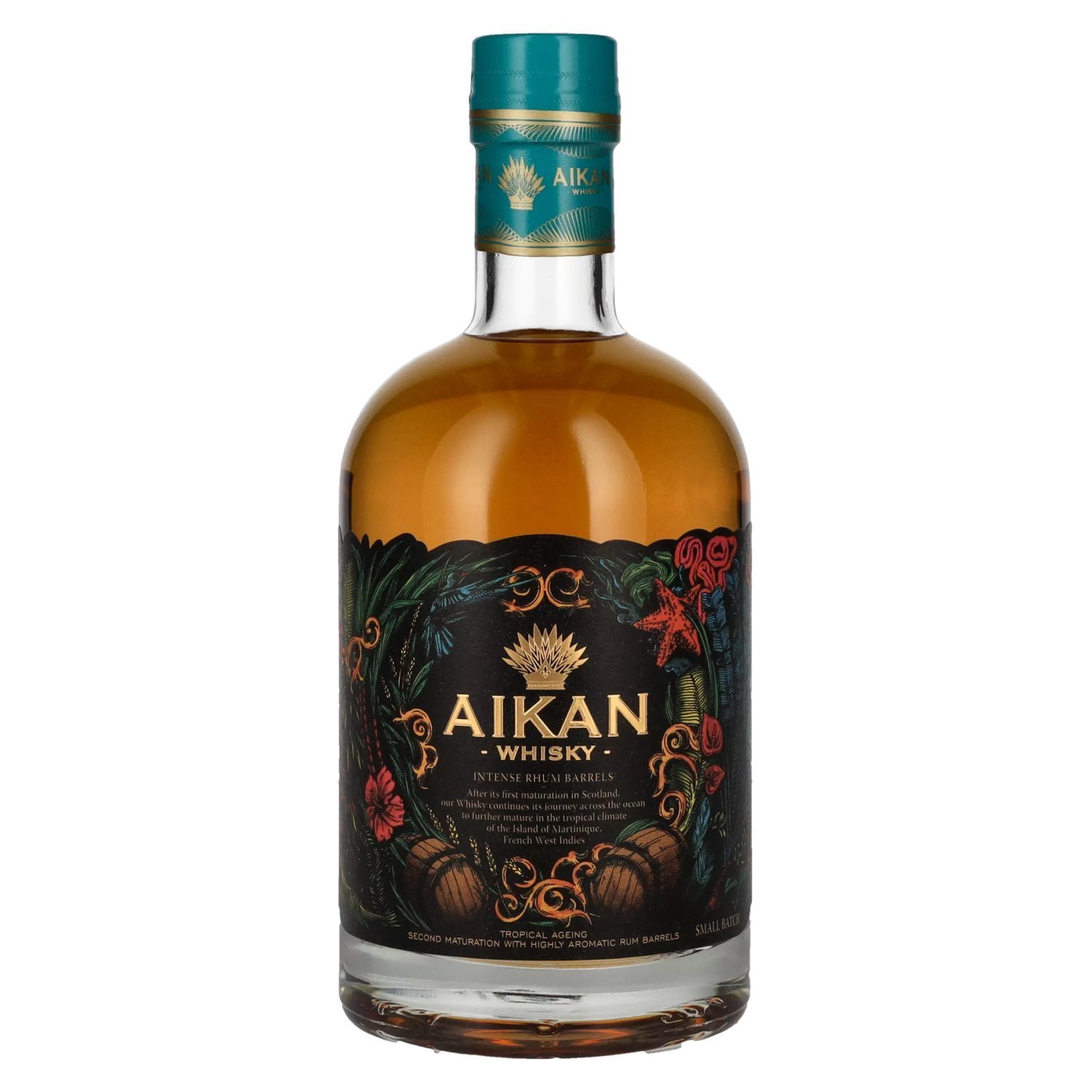 ec9368a6c1bdbead0b379463d63b66402ea33dcf5d5ddf1ffdcc46b4e8c74cd6.jpg Aikan Whisky Intense Rhum Barrels 40% Vol. 0,7l - Image 1