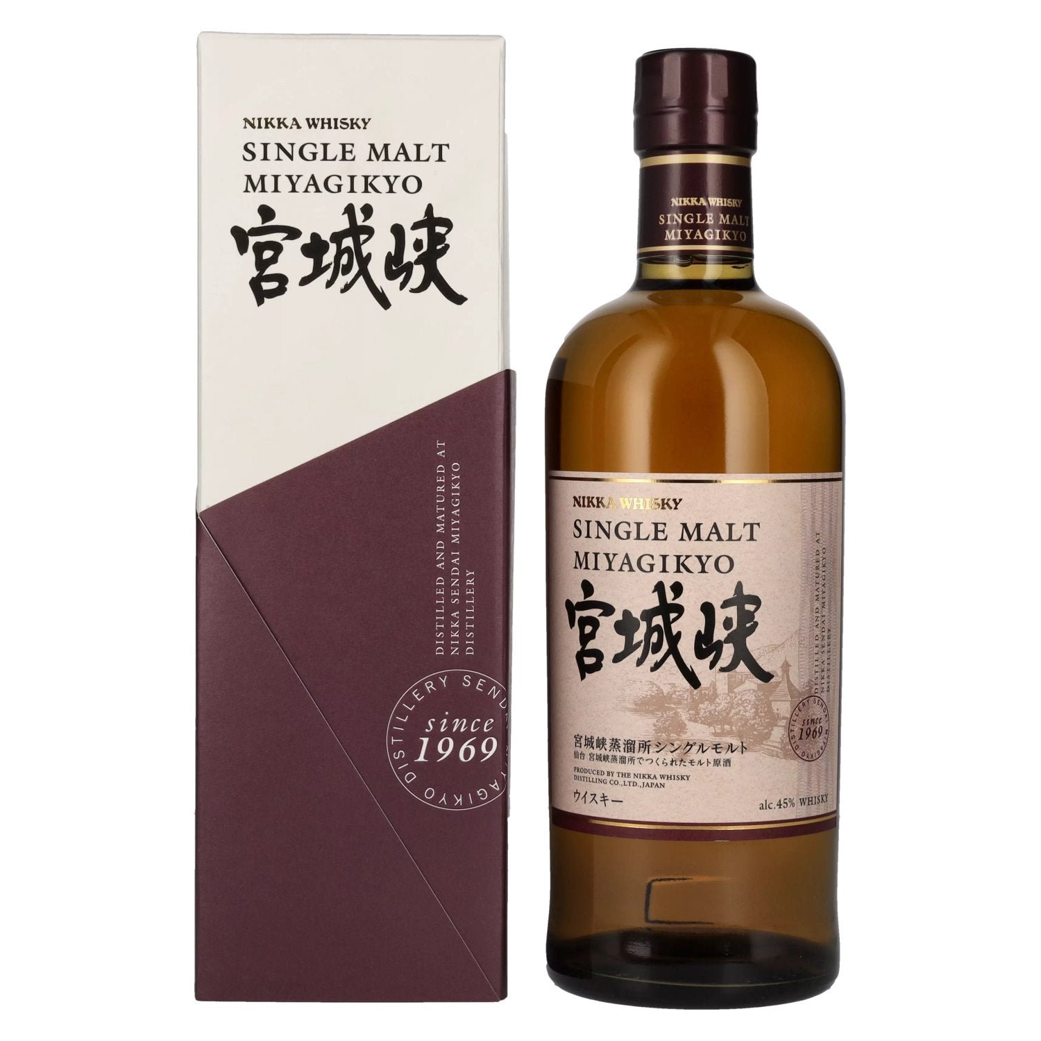 eef9112fcb340eb10a657b6f0354d5038e672412417a0605b1539b587e27fef7.jpg Nikka Miyagikyo Single Malt Whisky 45% Vol. 0,7l in gift box - Image 1
