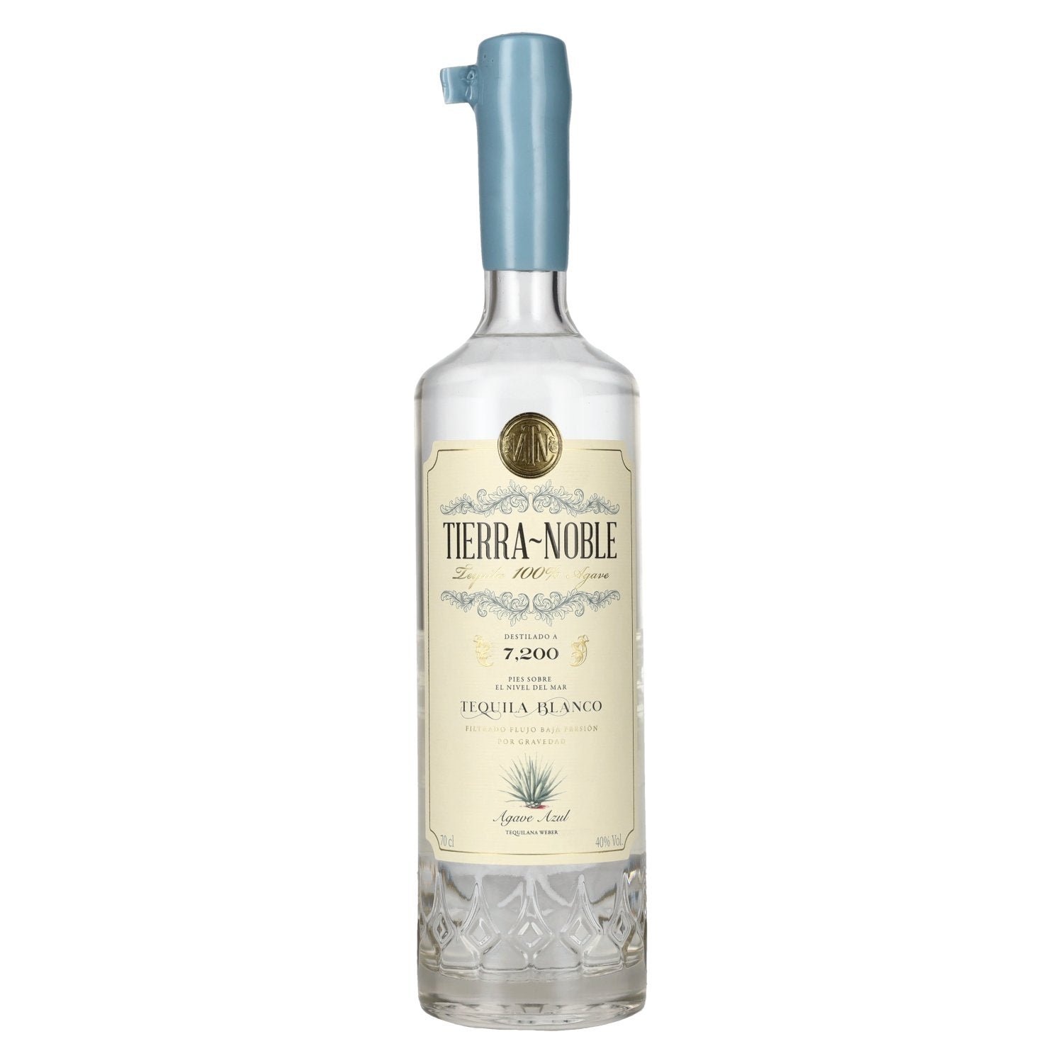 f0b92ce4a662c03a76a0daed0ec2e68797ad1d038618f09b73d55c1cc2c5b013.jpg Tierra-Noble Blanco Tequila 100% Agave Azul 40% Vol. 0,7l - Image 1