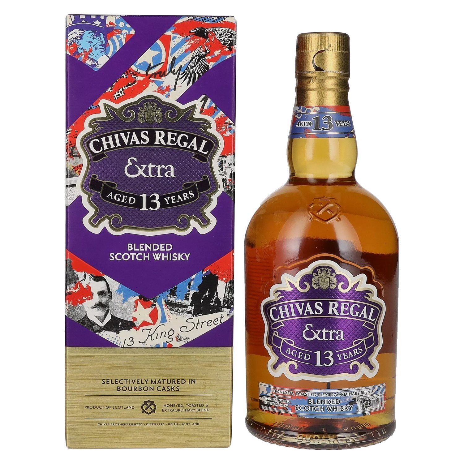 f1625dde48f7f24e1953ba7ee8b670e3fbefc95d4c53c1d604e9b533a8d4e74b.jpg Chivas Regal EXTRA 13 Years Old BOURBON CASK Finish 40% Vol. 0,7l in gift box - Image 1