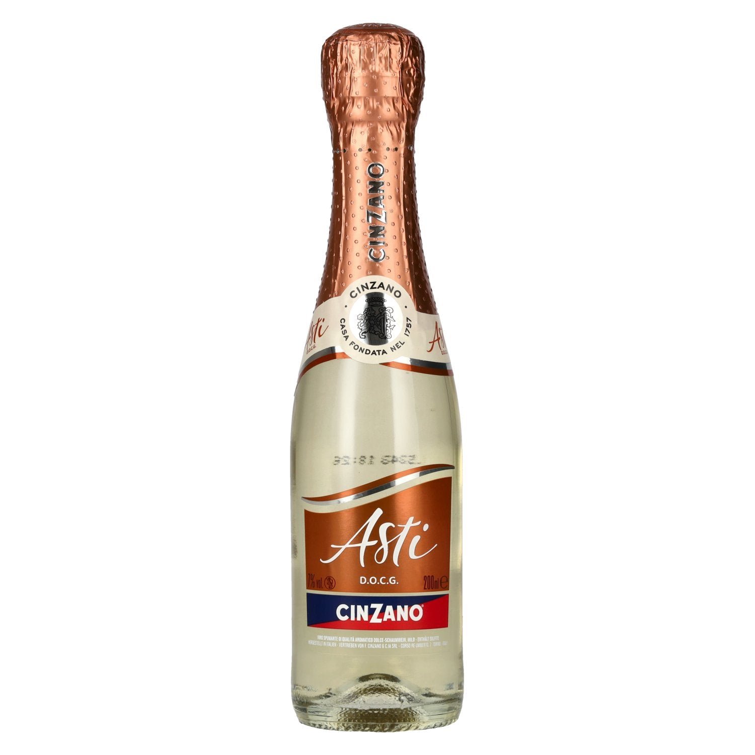 f6a882fe89eec3896258a8553a6edb352a40af46782ec928fb18fc39c5b5dac7-1.jpg Cinzano Asti D.O.C.G. 7% Vol. 0,2l - Image 1