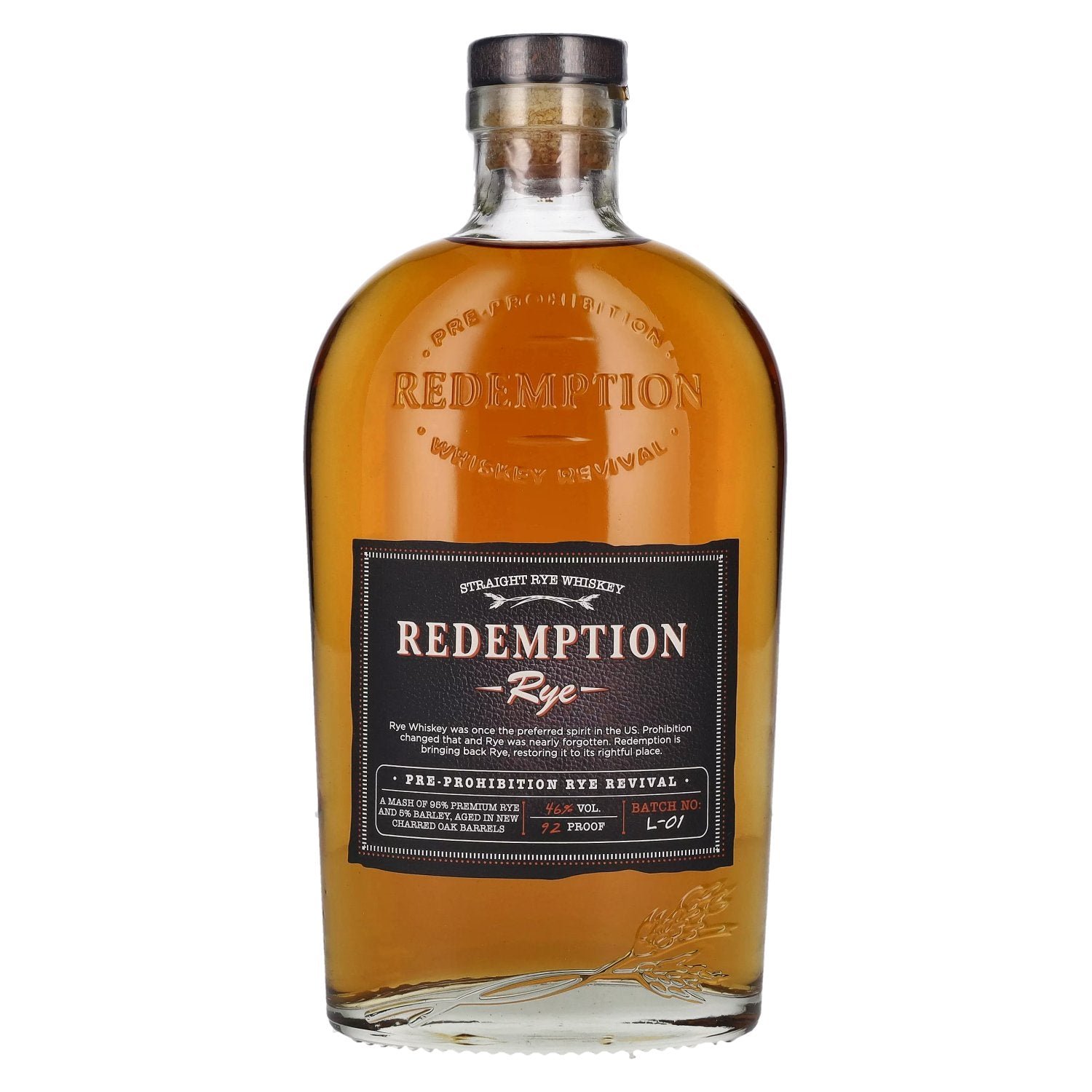f87c85625c817ecd8014d4b5384174a0a6a98631e71644b7689e7f3f7fd6f0fd.jpg Redemption Rye Pre-Prohibition Rye Revival 46% Vol. 0,7l - Image 1
