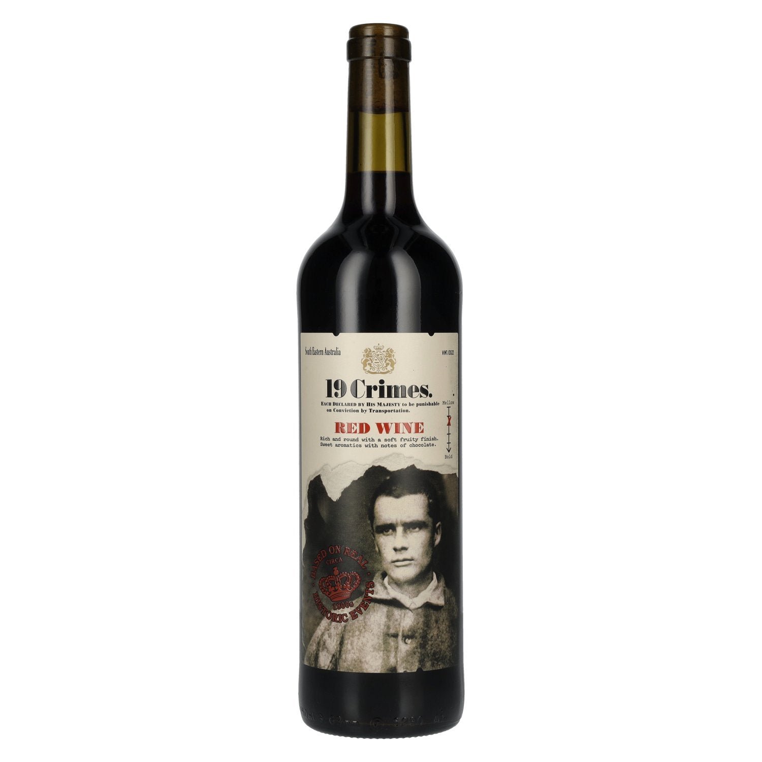 f96f5e8646c6aa5cf49ae3369f2fb06e727159652814502782b5abd574bbdfc4.jpg 19 Crimes Red Wine 13,5% Vol. 0,75l - Image 1