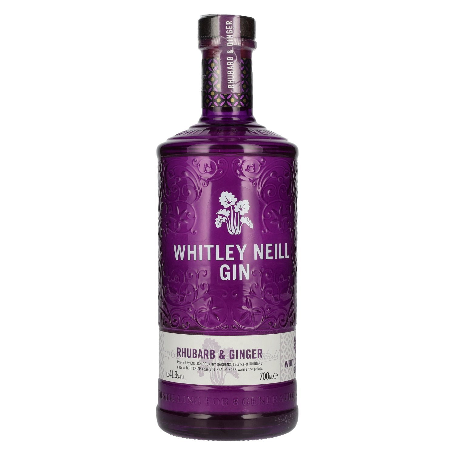 fa577f567597e1c90c09ce115ef8a758fbab1e02ec3fd1a8bb67d59df1204237.jpg Whitley Neill RHUBARB & GINGER GIN 41.3% Vol. 0.7l - Image 1