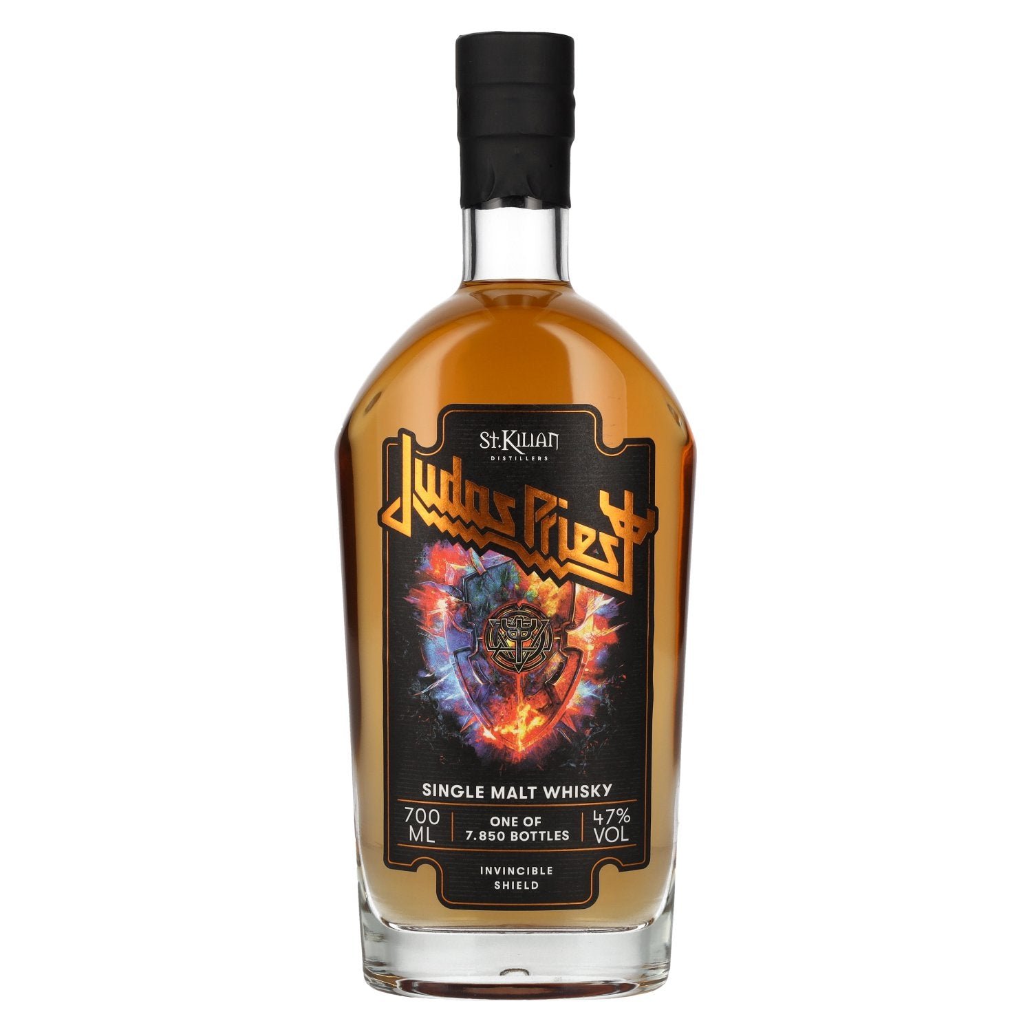 fc1847d815d59d4822548418a20497692c7cc1bca8f04bff73fed0098e258c17.jpg Judas Priest INVINCIBLE SHIELD Single Malt Whisky 47% Vol. 0,7l - Image 1