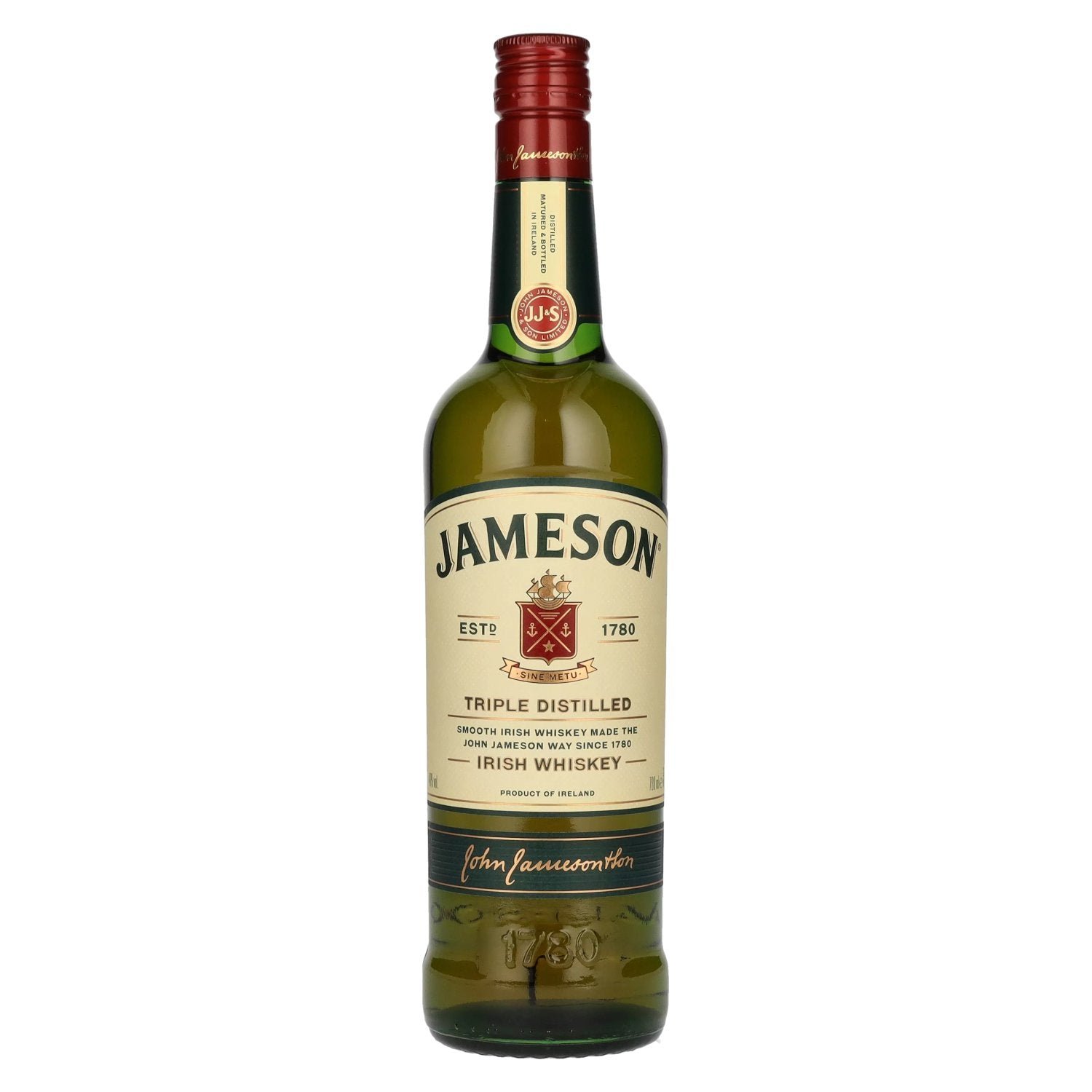 ff0580fc11a0371f7a8c91f20806357323eede9242815cbd089af28e4d9636c9.jpg Jameson Triple Distilled Irish Whiskey 40% Vol. 0,7l - Image 1