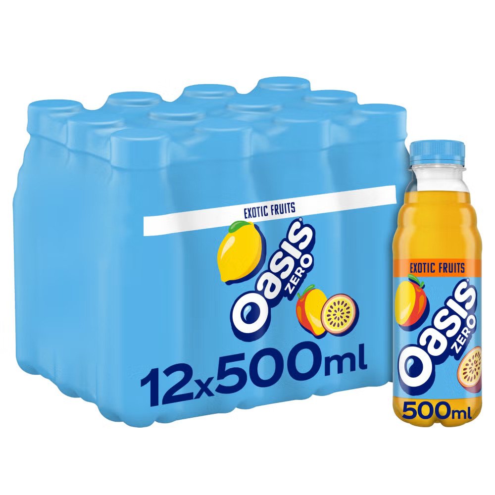 images-1.jpg Oasis Exotic Fruits Zero - Pack of 24 (24 x 500ml) - Image 1